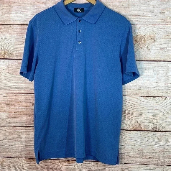 Calvin Klein Polo Shirt Blue Medium - Picture 1 of 5